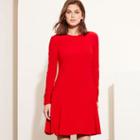Ralph Lauren Lauren Petite Jersey Fit-and-flare Dress Red