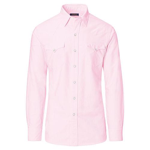 Polo Ralph Lauren Cotton Oxford Western Shirt New Rose