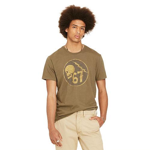 Ralph Lauren Denim & Supply Cotton Jersey Graphic Tee Trail Mix Military