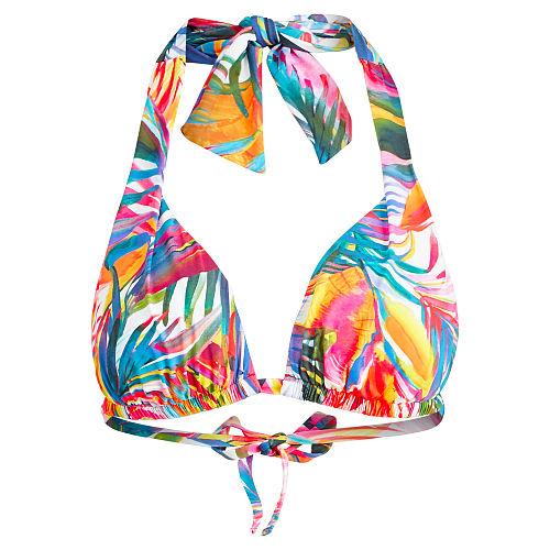 Ralph Lauren Lauren Palm-print Halter Bikini Top