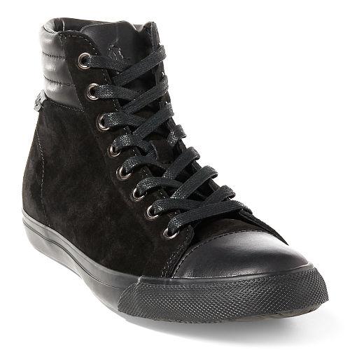 Polo Ralph Lauren Geffron Suede High-top Sneaker Black/black