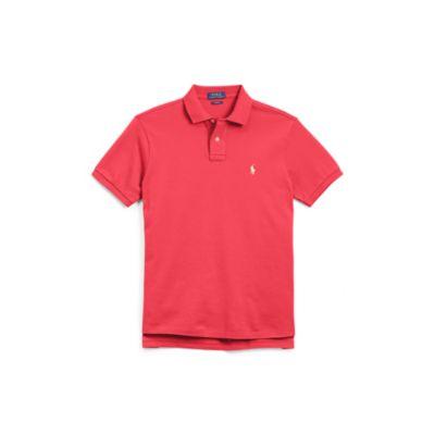 Ralph Lauren Custom Fit Mesh Polo Shirt Tropic Pink