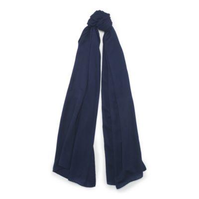 Ralph Lauren Cash Sf-oblong Scarf-cashmere Navy