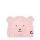 Ralph Lauren Embroidered Bear Hat French Pink 3-9m