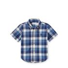 Ralph Lauren Cotton Madras Sport Shirt Blue Multi 6m