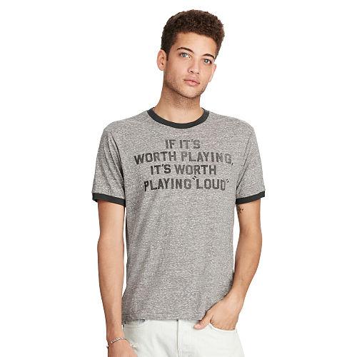 Ralph Lauren Denim & Supply Cotton-blend Ringer Tee Workout Grey