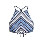 Ralph Lauren Striped Crocheted Bikini Top Indigo/blue/white