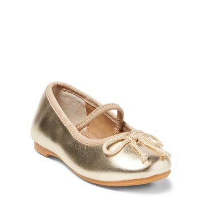 Ralph Lauren Nellie Metallic Ballet Flat Champagne Metallic