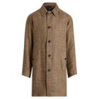 Ralph Lauren Glen Plaid Balmacaan Topcoat Brown And Tan