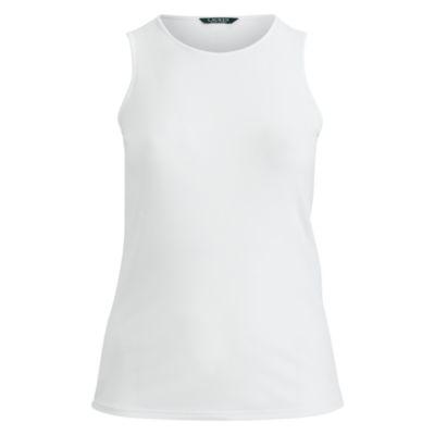 Ralph Lauren Ribbed Stretch Cotton Tank White