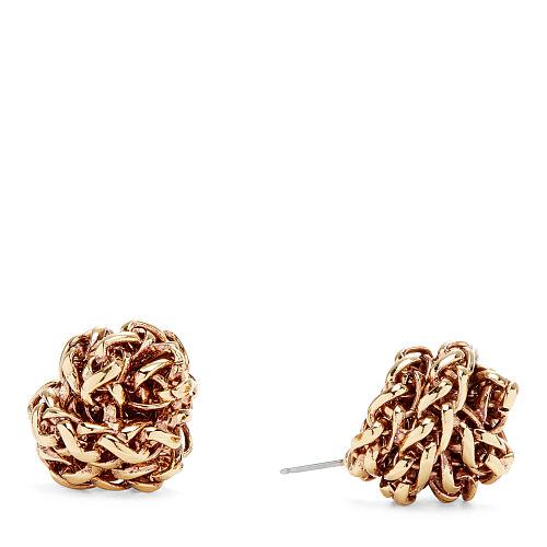 Ralph Lauren Lauren Braided Knot Earrings Gold