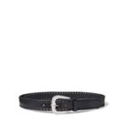 Ralph Lauren Whipstitched Leather Belt Black