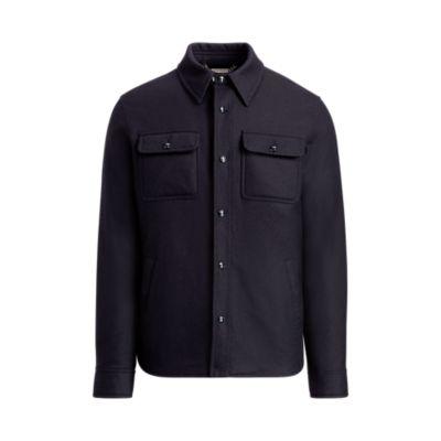 Ralph Lauren Wool Shirt Jacket Classic Chairman Navy