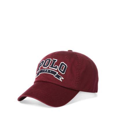 Ralph Lauren 1967 Cotton Twill Baseball Cap Classic Wine