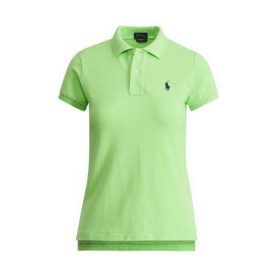 Ralph Lauren Skinny Fit Cotton Mesh Polo Hampton Lime