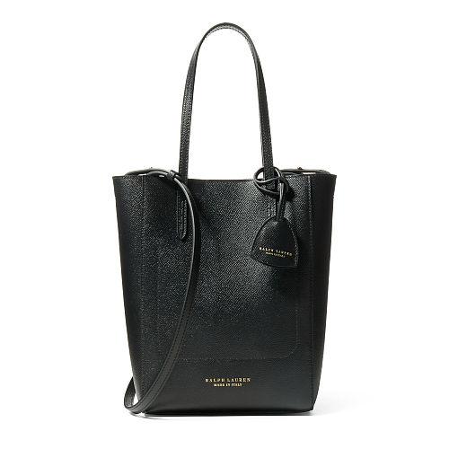 Ralph Lauren Embossed-calf Mini Modern Tote Black