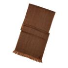 Ralph Lauren Herringbone Wool Scarf Brown Herringbone