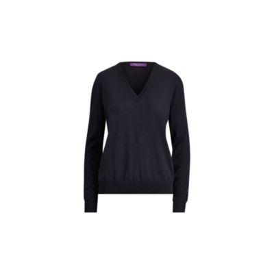 Ralph Lauren Cashmere V-neck Sweater Midnight