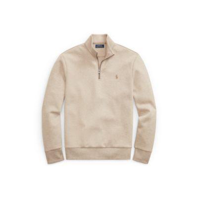 Ralph Lauren Double-knit Half-zip Pullover Fall Sand Heather