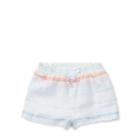 Ralph Lauren Striped Cotton Pull-on Short White/blue Multi 6m