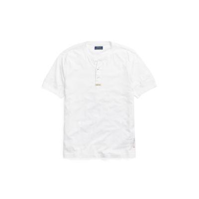Ralph Lauren Cotton Jersey Henley Shirt White