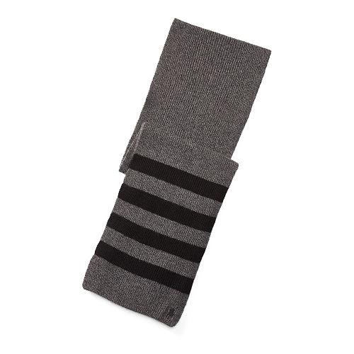 Polo Ralph Lauren Rib-knit Wool-cashmere Scarf Charcoal/black
