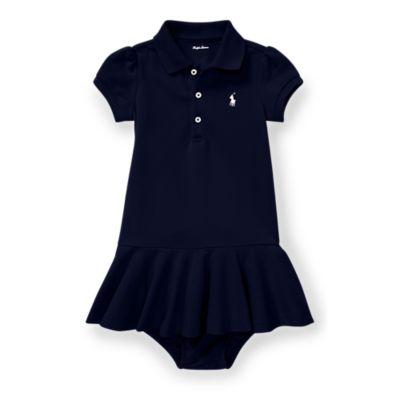 Ralph Lauren Piqu Polo Dress & Bloomer French Navy 6m