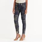 Ralph Lauren Lauren Metallic Skinny Jean Gilded Indigo