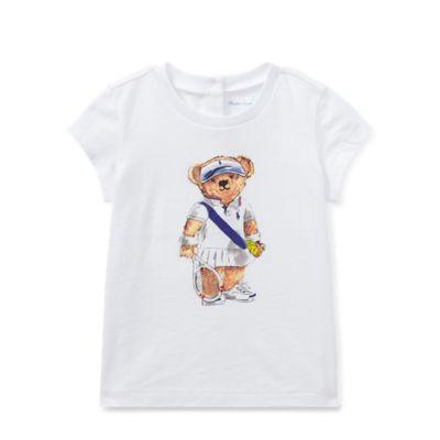 Ralph Lauren Tennis Bear Cotton T-shirt White 9m