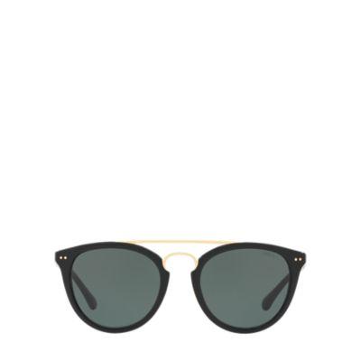 Ralph Lauren Panto Sunglasses Shiny Black