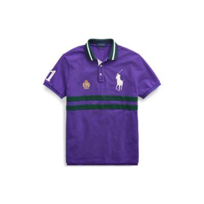 Ralph Lauren Classic Fit Mesh Polo Shirt Chalet Purple Multi