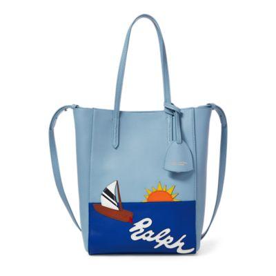 Ralph Lauren Sailboat Mini Modern Tote Bag Navy Multi