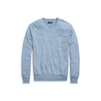 Ralph Lauren Cotton Crewneck Sweater Danforth Blue Heather 1x Big
