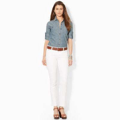 Ralph Lauren Classic Straight White Jean White 14p
