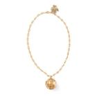 Ralph Lauren Brass Globe Pendant Necklace Brass