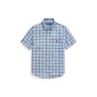 Ralph Lauren Classic Fit Plaid Linen Shirt Natural/indigo 1x Big