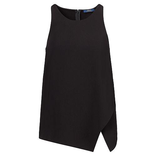 Polo Ralph Lauren Asymmetrical-overlay Top Polo Black