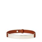 Ralph Lauren Calfskin Flat Bar Choker Silver/rl