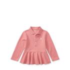 Ralph Lauren Long-sleeve Peplum Polo Rugby Pink 9m