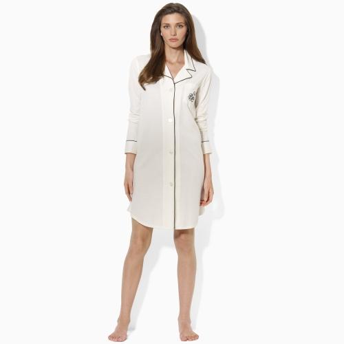 Ralph Lauren Lauren Cotton-blend Jersey His Shirt Ivory