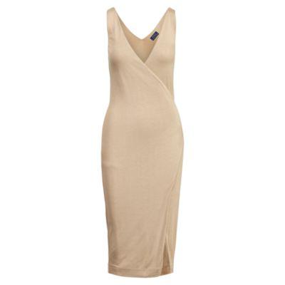 Ralph Lauren Jersey V-back Dress Tan
