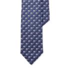 Ralph Lauren Seaplane-print Silk Narrow Tie Navy