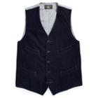 Ralph Lauren Rrl Indigo Cotton Corduroy Vest