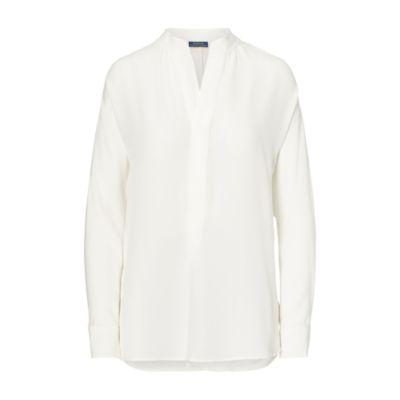 Ralph Lauren Silk Georgette Shirt Paper White