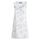 Ralph Lauren Floral Cotton Sleeveless Gown White Floral