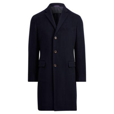 Ralph Lauren Wool-cashmere Melton Topcoat Navy