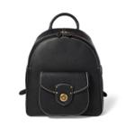Ralph Lauren Leather Medium Backpack Black
