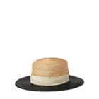 Ralph Lauren Straw Boater Hat Natural Multi