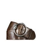 Ralph Lauren Alligator Equestrian Bit Belt Rl Brown