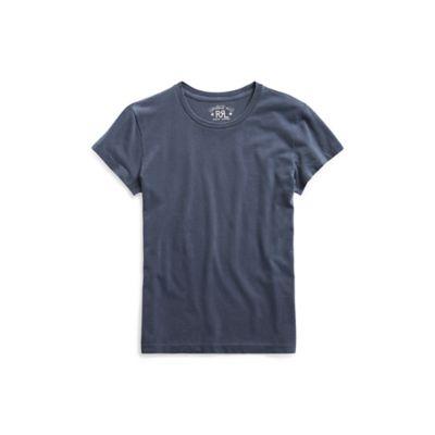 Ralph Lauren Cotton Jersey Crewneck T-shirt Boston Navy